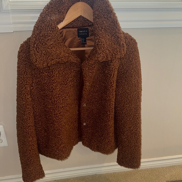 Forever 21 Jackets & Blazers - Forever 21 Warm Brown Fleece Jacket